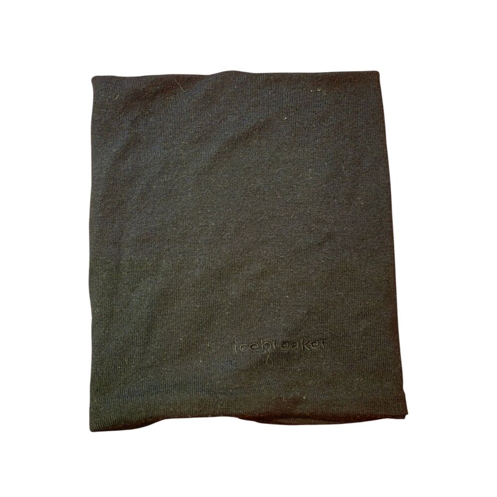 Icebreaker Merino Wool Neck Gaiter Adult Flexi Chute Black OS Hiking Fishing